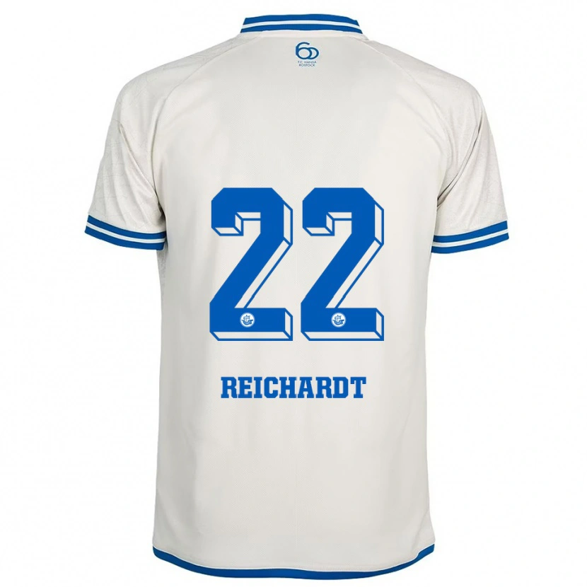Danxen Kinderen Leon Reichardt #22 Wit Blauw Uitshirt Uittenue 2025/26 T-Shirt