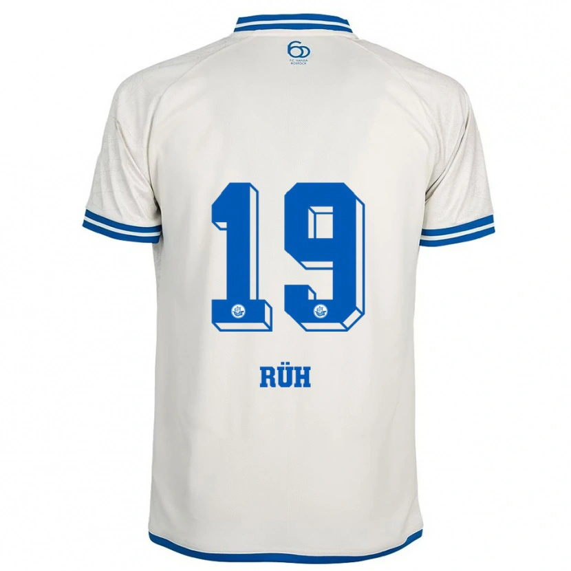 Danxen Kinderen Julian Rüh #19 Wit Blauw Uitshirt Uittenue 2025/26 T-Shirt
