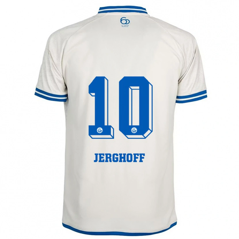 Danxen Kinderen Ole Jerghoff #10 Wit Blauw Uitshirt Uittenue 2025/26 T-Shirt