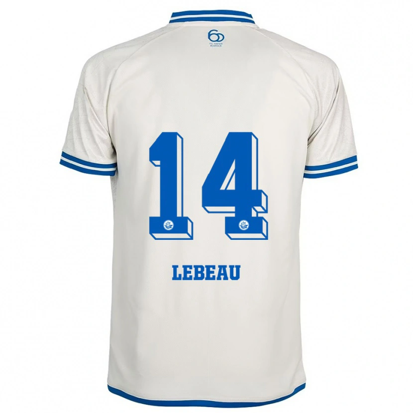 Danxen Kinderen Adrien Lebeau #14 Wit Blauw Uitshirt Uittenue 2025/26 T-Shirt