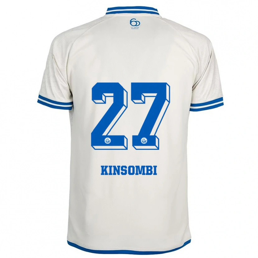Danxen Kinderen Christian Kinsombi #27 Wit Blauw Uitshirt Uittenue 2025/26 T-Shirt