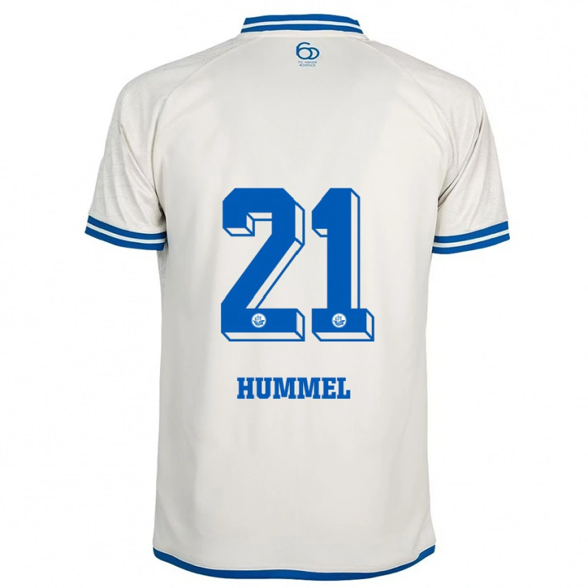 Danxen Kinderen David Hummel #21 Wit Blauw Uitshirt Uittenue 2025/26 T-Shirt