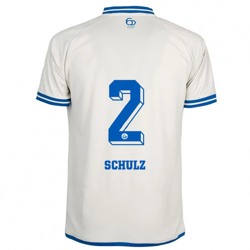 Danxen Kinderen Nils Schulz #2 Wit Blauw Uitshirt Uittenue 2025/26 T-Shirt