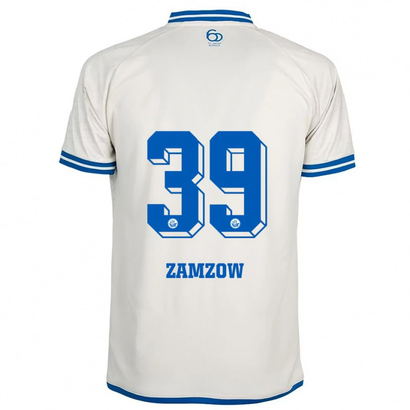 Danxen Kinderen Claas Zamzow #39 Wit Blauw Uitshirt Uittenue 2025/26 T-Shirt