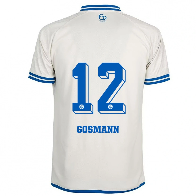Danxen Kinderen Hermann Gosmann #12 Wit Blauw Uitshirt Uittenue 2025/26 T-Shirt