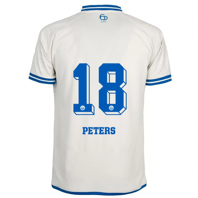 Danxen Kinderen Bennett Peters #18 Wit Blauw Uitshirt Uittenue 2025/26 T-Shirt