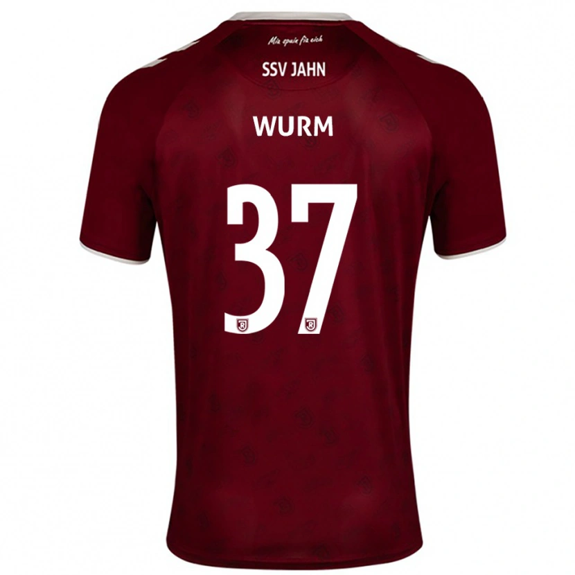 Danxen Kinderen Leopold Wurm #37 Bordeaux Wit Uitshirt Uittenue 2025/26 T-Shirt