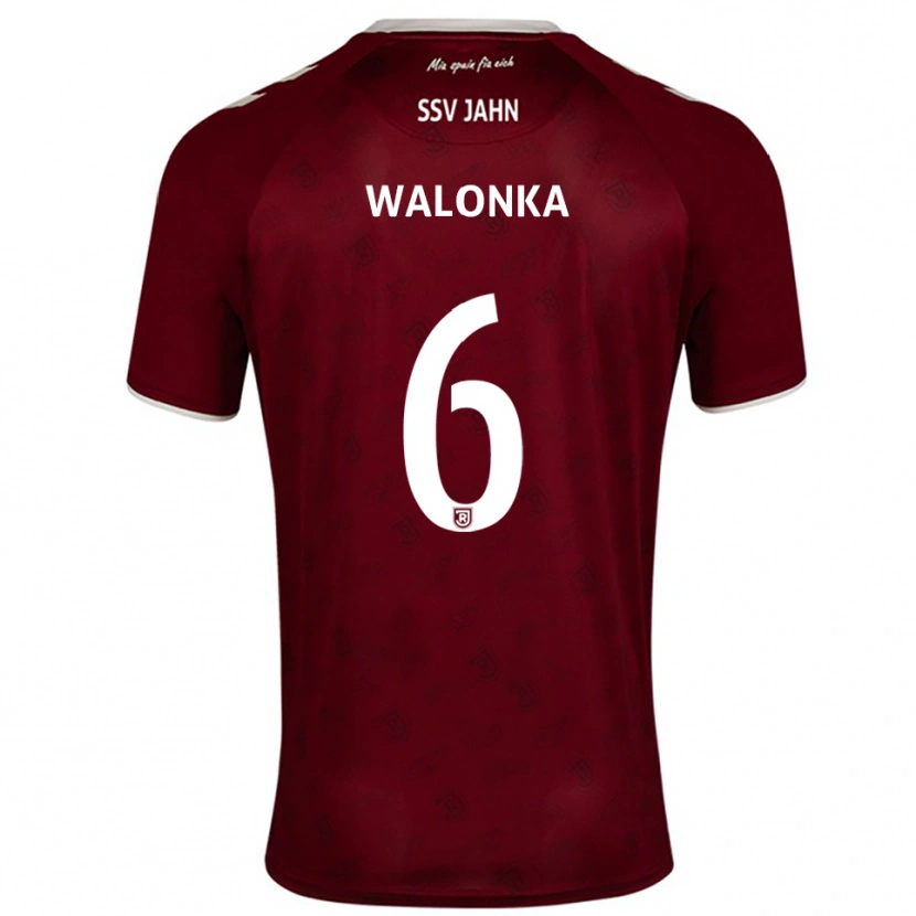 Danxen Kinderen Luca Walonka #6 Bordeaux Wit Uitshirt Uittenue 2025/26 T-Shirt