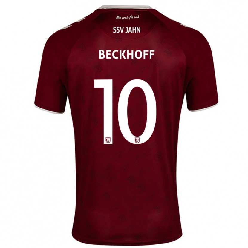 Danxen Kinderen Phil Beckhoff #10 Bordeaux Wit Uitshirt Uittenue 2025/26 T-Shirt