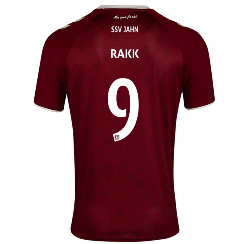 Danxen Kinderen Lars Rakk #9 Bordeaux Wit Uitshirt Uittenue 2025/26 T-Shirt
