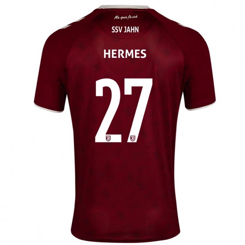 Danxen Kinderen Lucas Hermes #27 Bordeaux Wit Uitshirt Uittenue 2025/26 T-Shirt