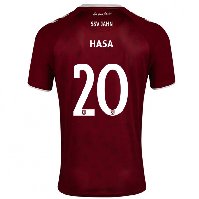 Danxen Kinderen Samuel Hasa #20 Bordeaux Wit Uitshirt Uittenue 2025/26 T-Shirt