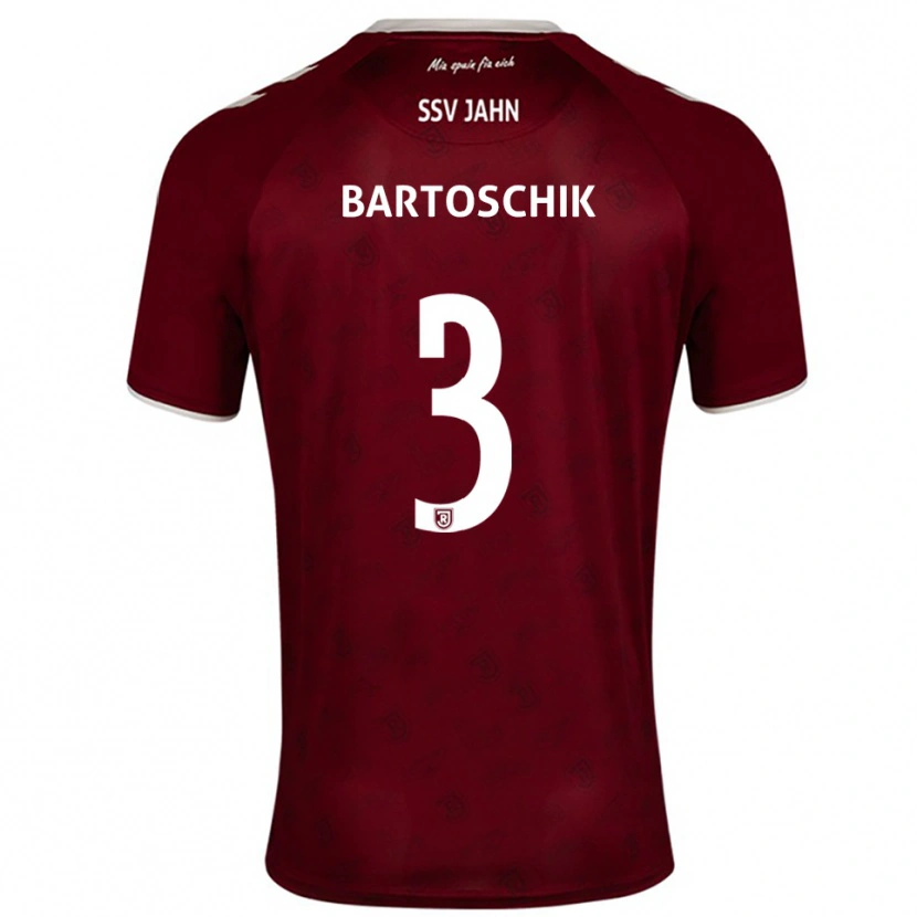 Danxen Kinderen Felix Bartoschik #3 Bordeaux Wit Uitshirt Uittenue 2025/26 T-Shirt