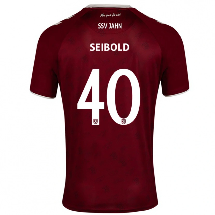 Danxen Kinderen Jakob Seibold #40 Bordeaux Wit Uitshirt Uittenue 2025/26 T-Shirt