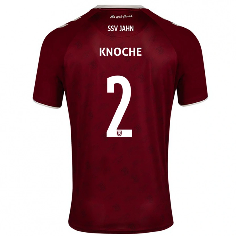 Danxen Kinderen Titus Knoche #2 Bordeaux Wit Uitshirt Uittenue 2025/26 T-Shirt