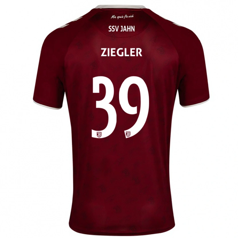 Danxen Kinderen Fabian Ziegler #39 Bordeaux Wit Uitshirt Uittenue 2025/26 T-Shirt