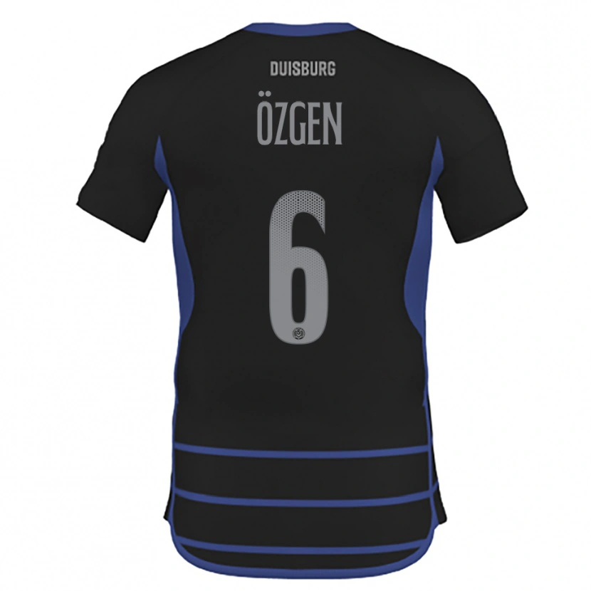 Danxen Kinderen Mirac Özgen #6 Zwart Blauw Uitshirt Uittenue 2025/26 T-Shirt