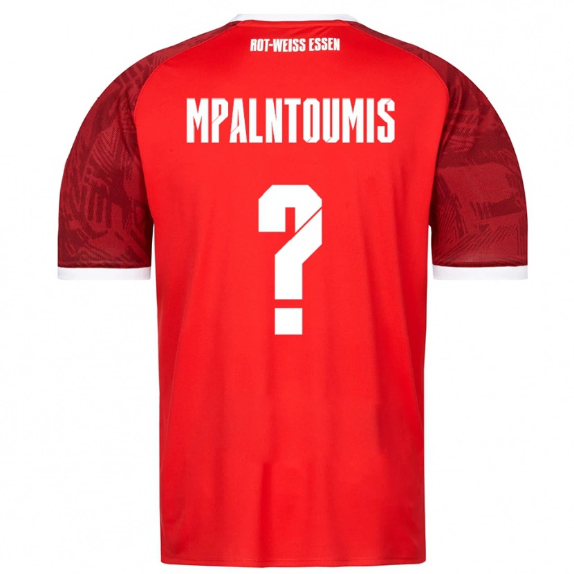 Danxen Kinderen Ilias Mpalntoumis #0 Rood Bordeaux Wit Uitshirt Uittenue 2025/26 T-Shirt