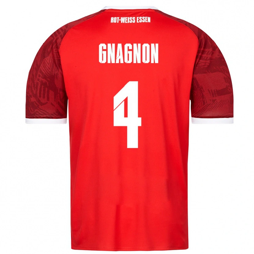 Danxen Kinderen James Gnagnon #4 Rood Bordeaux Wit Uitshirt Uittenue 2025/26 T-Shirt
