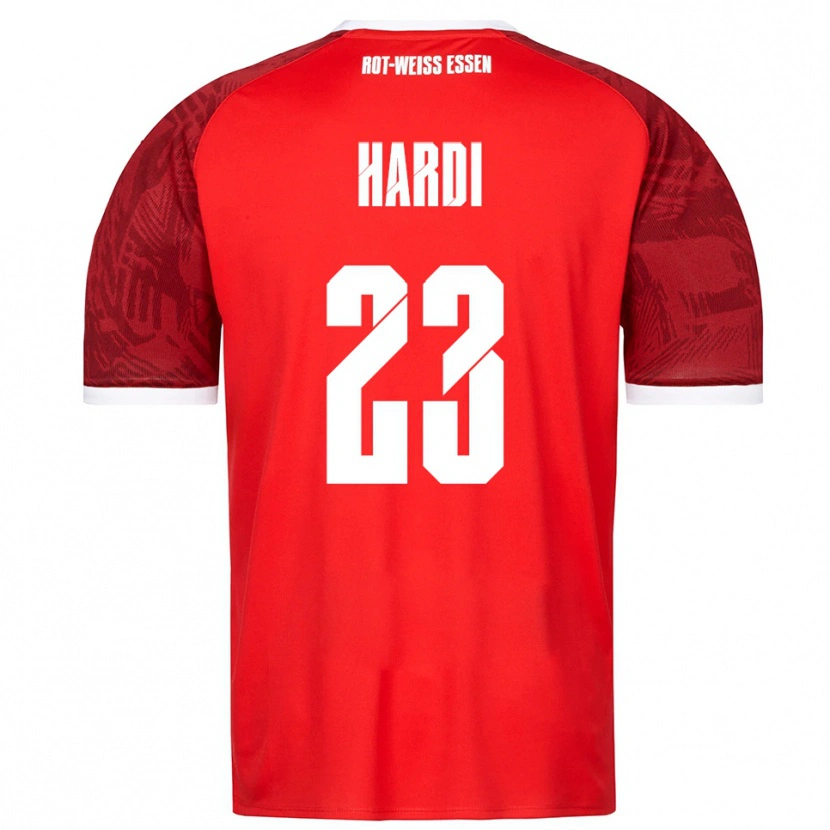Danxen Kinderen Dominik Hardi #23 Rood Bordeaux Wit Uitshirt Uittenue 2025/26 T-Shirt