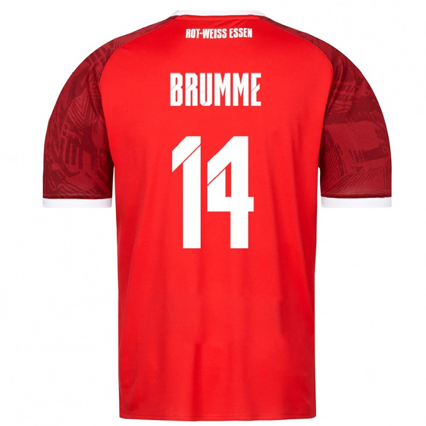 Danxen Kinderen Lucas Brumme #14 Rood Bordeaux Wit Uitshirt Uittenue 2025/26 T-Shirt