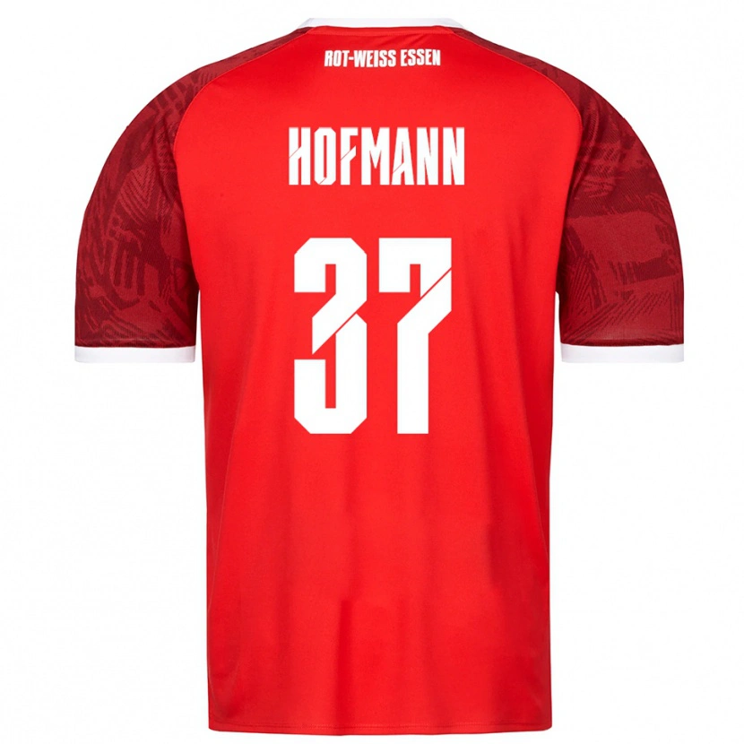 Danxen Kinderen Jannik Hofmann #37 Rood Bordeaux Wit Uitshirt Uittenue 2025/26 T-Shirt