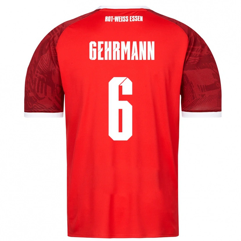 Danxen Kinderen Fabian Gehrmann #6 Rood Bordeaux Wit Uitshirt Uittenue 2025/26 T-Shirt