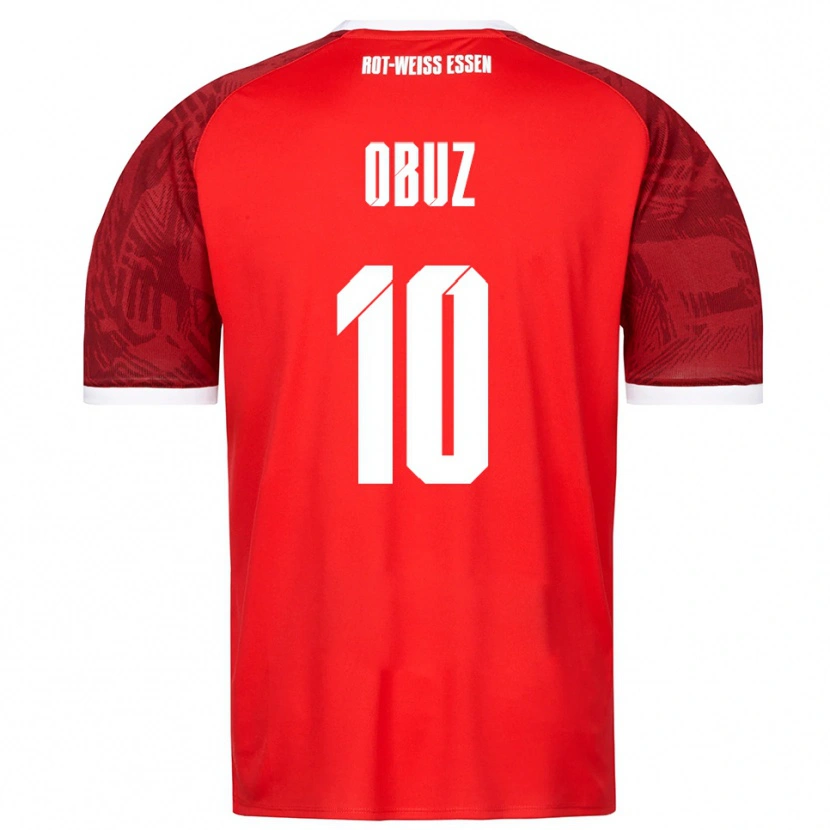Danxen Kinderen Marvin Obuz #10 Rood Bordeaux Wit Uitshirt Uittenue 2025/26 T-Shirt