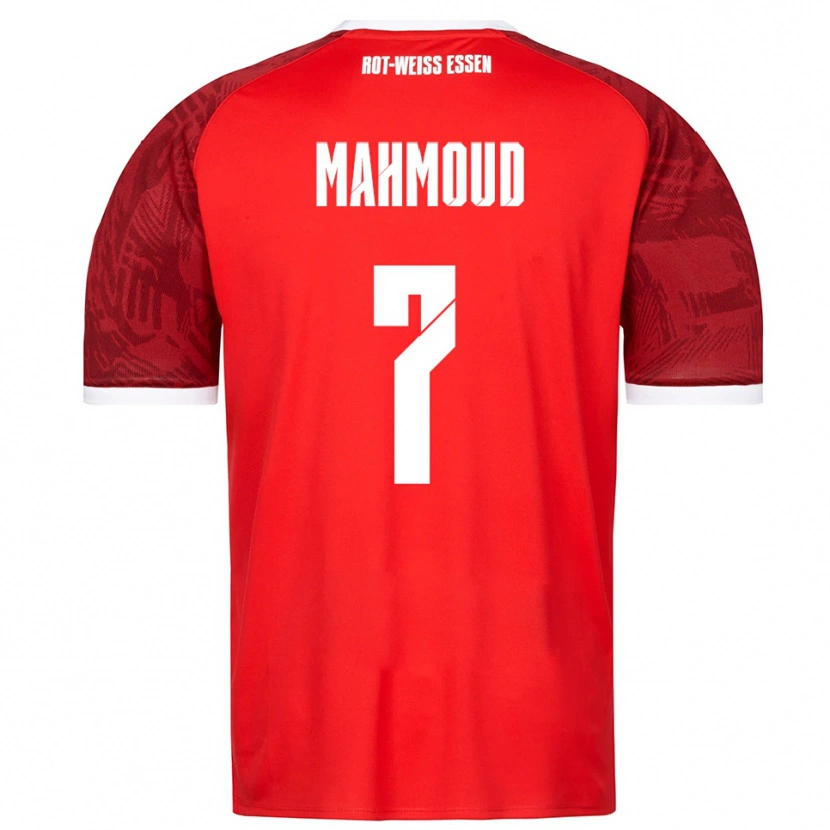 Danxen Kinderen Bakir Mahmoud #7 Rood Bordeaux Wit Uitshirt Uittenue 2025/26 T-Shirt