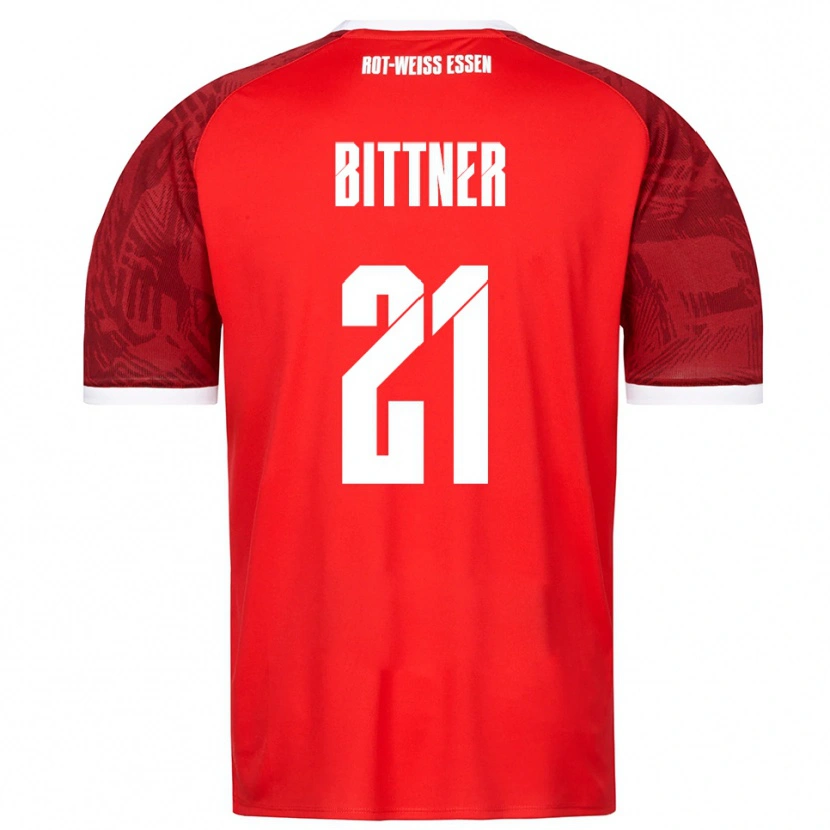 Danxen Kinderen Lucas Bittner #21 Rood Bordeaux Wit Uitshirt Uittenue 2025/26 T-Shirt