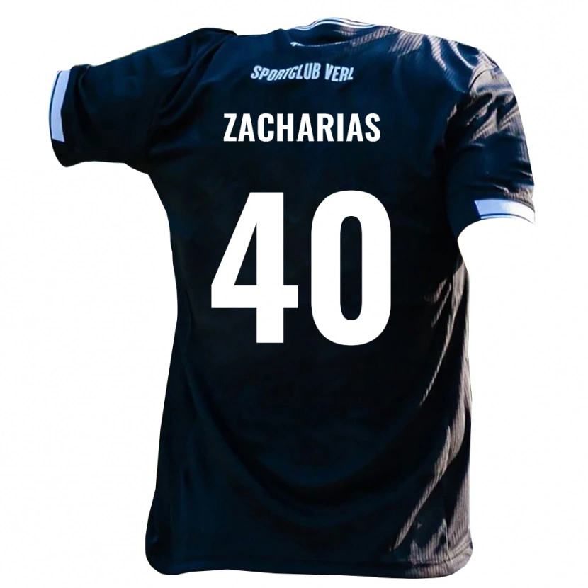 Danxen Kinderen Marlon Zacharias #40 Zwart Wit Uitshirt Uittenue 2025/26 T-Shirt