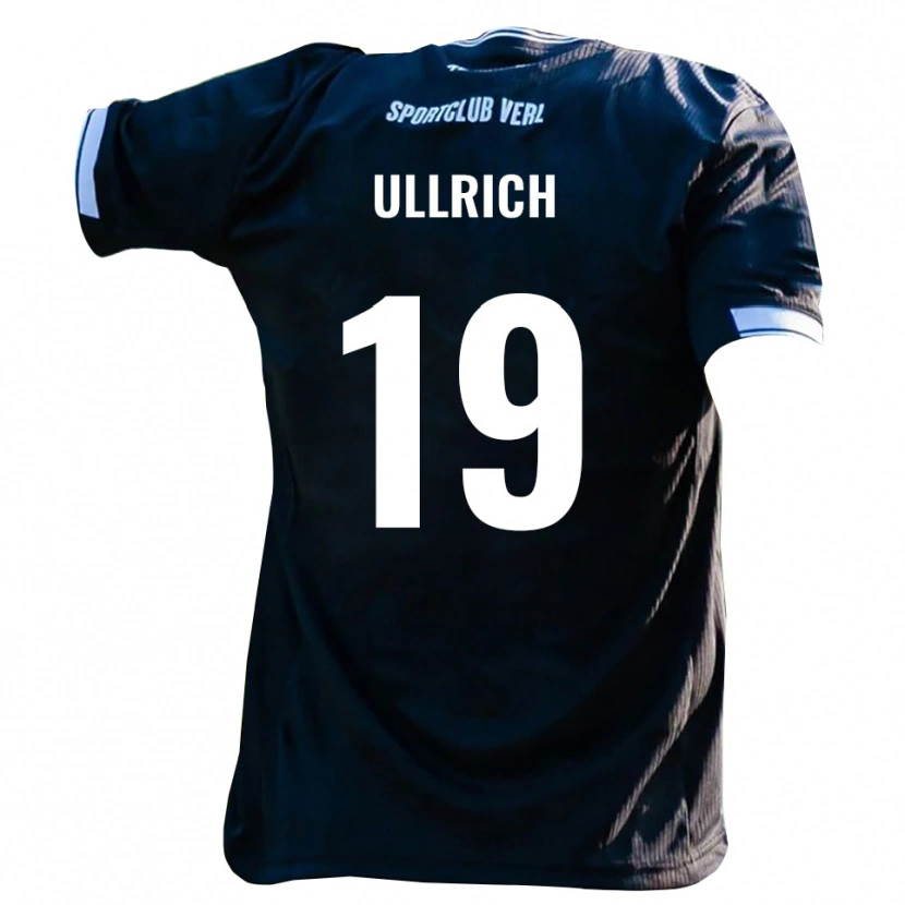 Danxen Kinderen Nikita Ullrich #19 Zwart Wit Uitshirt Uittenue 2025/26 T-Shirt