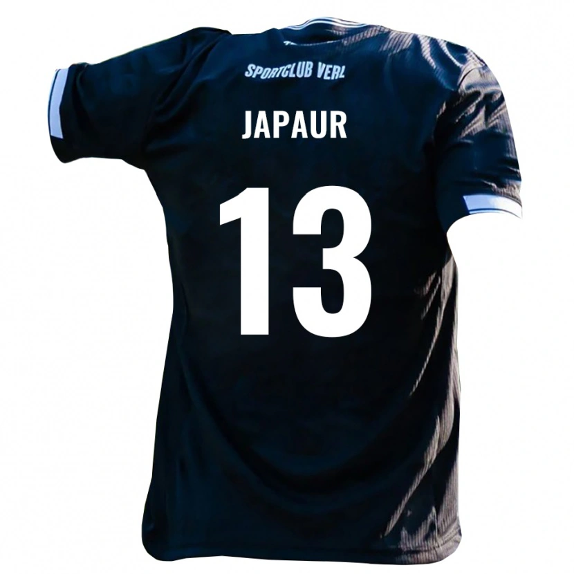 Danxen Kinderen Alem Japaur #13 Zwart Wit Uitshirt Uittenue 2025/26 T-Shirt