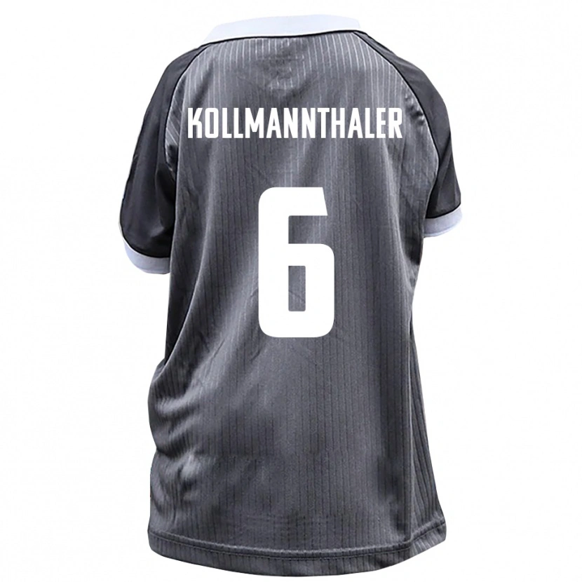 Danxen Kinderen Elischa Kollmannthaler #6 Grijs Wit Uitshirt Uittenue 2025/26 T-Shirt