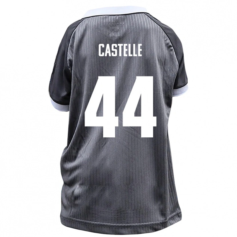 Danxen Kinderen Niklas Castelle #44 Grijs Wit Uitshirt Uittenue 2025/26 T-Shirt