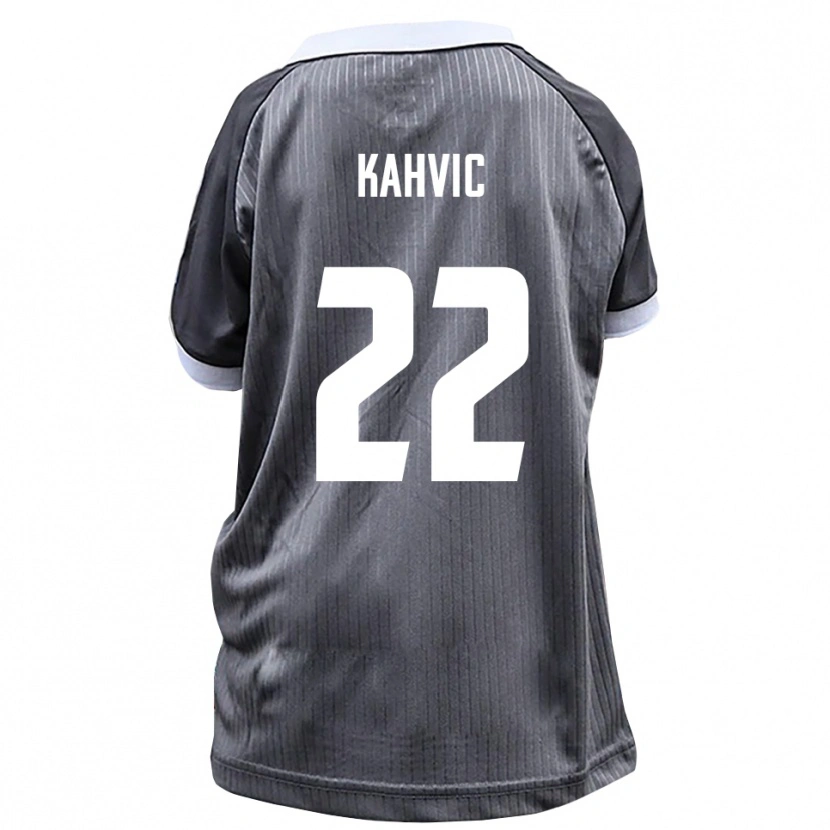 Danxen Kinderen Aleksandar Kahvic #22 Grijs Wit Uitshirt Uittenue 2025/26 T-Shirt