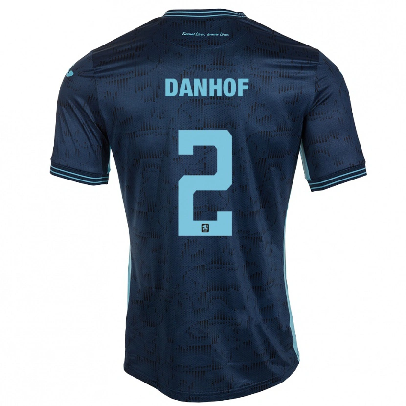 Danxen Kinderen Tim Danhof #2 Koningsblauw Uitshirt Uittenue 2025/26 T-Shirt