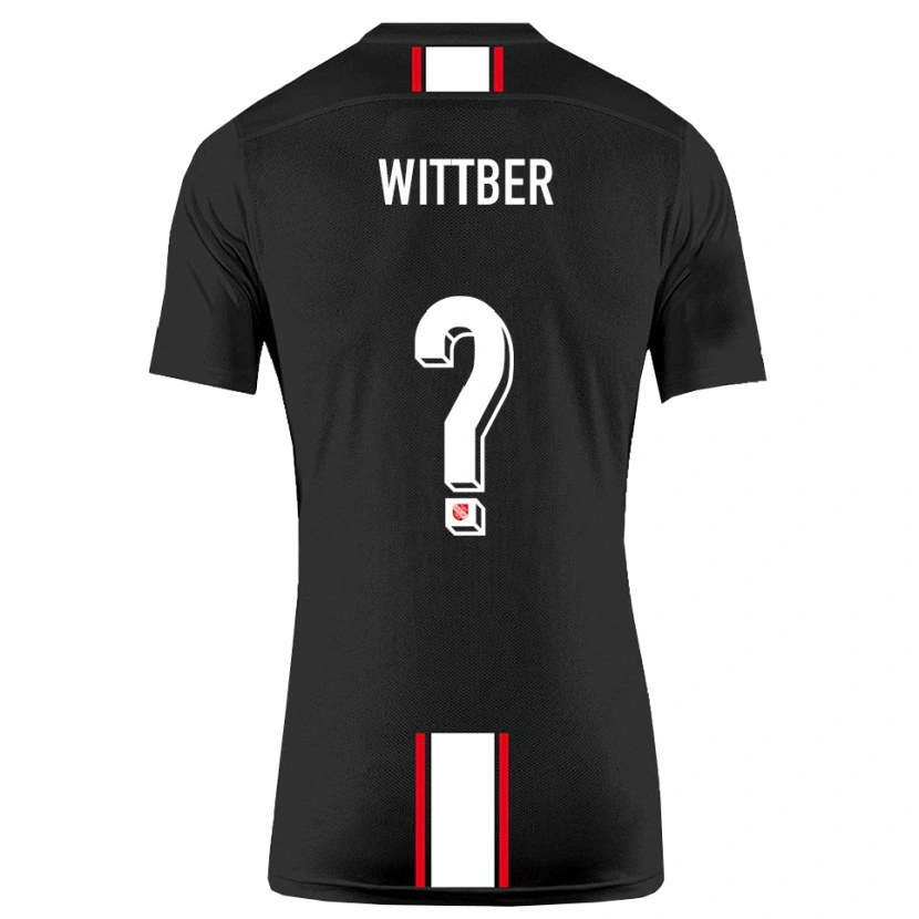 Danxen Kinderen Niklas Wittber #0 Zwart Wit Uitshirt Uittenue 2025/26 T-Shirt