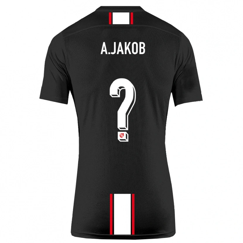 Danxen Kinderen Alan Jakob #0 Zwart Wit Uitshirt Uittenue 2025/26 T-Shirt
