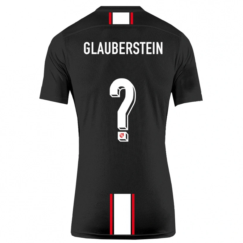 Danxen Kinderen Jonas Glauberstein #0 Zwart Wit Uitshirt Uittenue 2025/26 T-Shirt