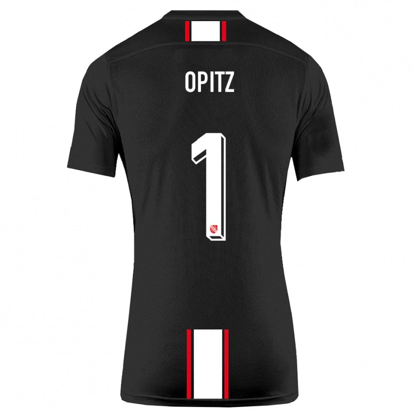 Danxen Kinderen Tom Opitz #1 Zwart Wit Uitshirt Uittenue 2025/26 T-Shirt