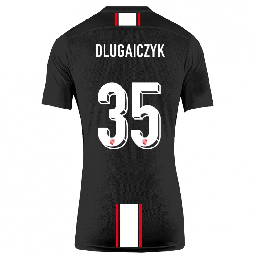 Danxen Kinderen Alexander Dlugaiczyk #35 Zwart Wit Uitshirt Uittenue 2025/26 T-Shirt