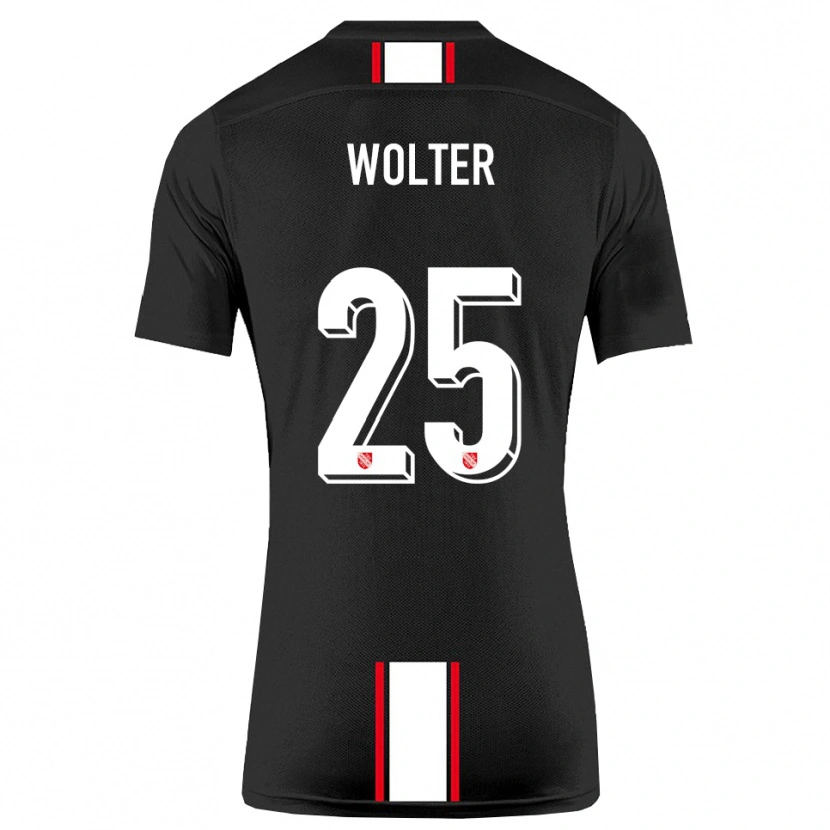 Danxen Kinderen Fynn Wolter #25 Zwart Wit Uitshirt Uittenue 2025/26 T-Shirt