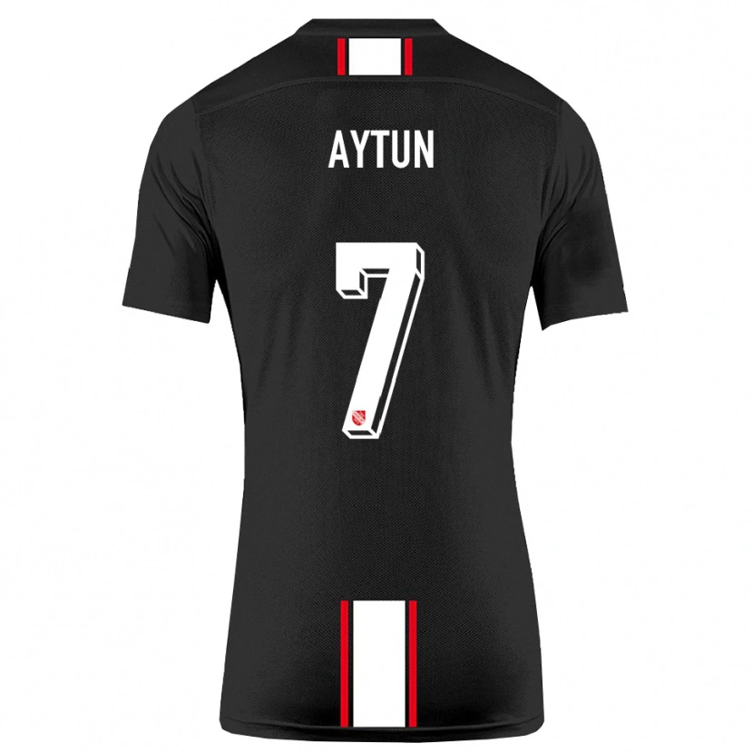 Danxen Kinderen Emre Aytun #7 Zwart Wit Uitshirt Uittenue 2025/26 T-Shirt