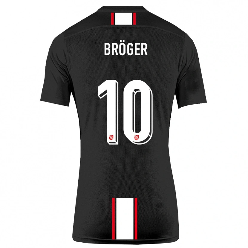 Danxen Kinderen Linus Bröger #10 Zwart Wit Uitshirt Uittenue 2025/26 T-Shirt