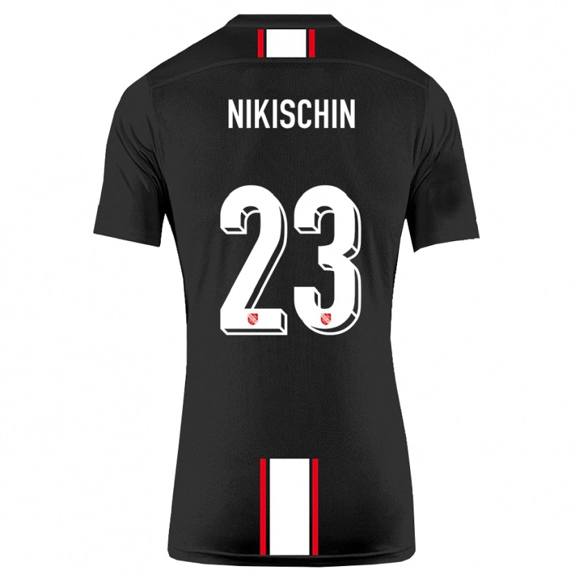 Danxen Kinderen Adrian Nikischin #23 Zwart Wit Uitshirt Uittenue 2025/26 T-Shirt