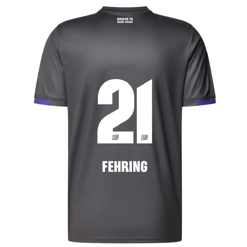 Danxen Kinderen Ole Fehring #21 Grijs Paars Uitshirt Uittenue 2025/26 T-Shirt