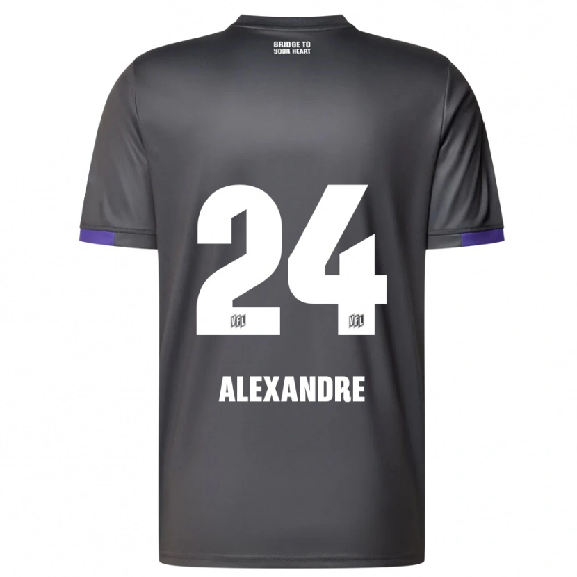 Danxen Kinderen Tyron Alexandre #24 Grijs Paars Uitshirt Uittenue 2025/26 T-Shirt