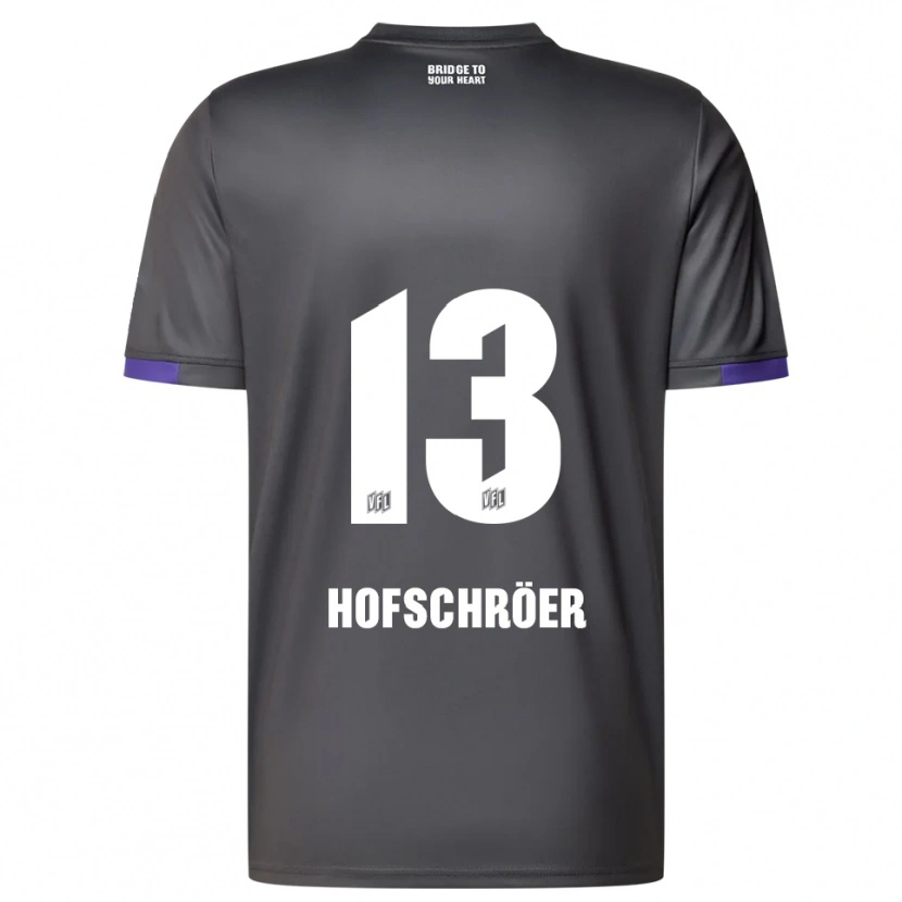 Danxen Kinderen Joris Hofschröer #13 Grijs Paars Uitshirt Uittenue 2025/26 T-Shirt