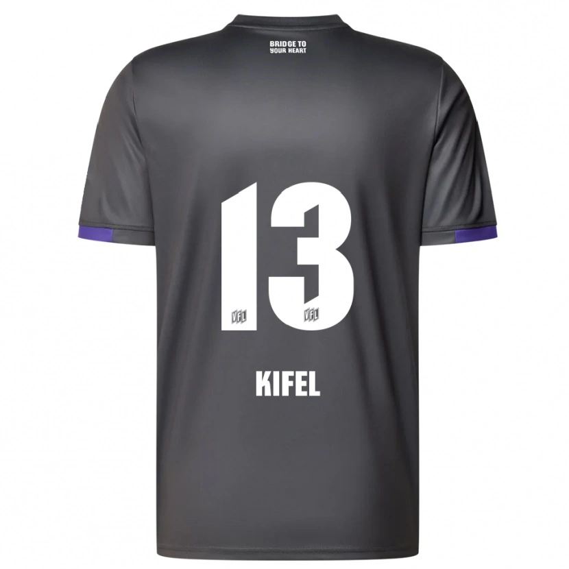 Danxen Kinderen Denis Kifel #13 Grijs Paars Uitshirt Uittenue 2025/26 T-Shirt